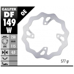 GALFER 2022/04 TARCZA HAMULCOWA TYŁ KAWASAKI KX 250F/X '20-, KX 450F '19- WAVE (250X115X4MM)