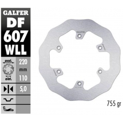 GALFER 2022/04 TARCZA HAMULCOWA TYŁ KTM SX/EXC/LC4 HUSABERG,HUSQVARNA,GAS GAS WAVE (220X110X5MM)