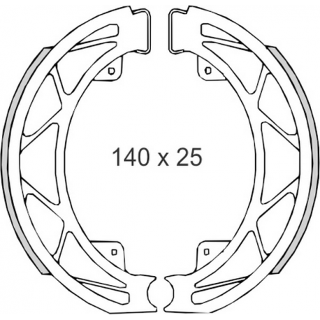 BRENTA SZCZĘKI HAMULCOWE PIAGGIO FLY 05'-/LIBERTY 97'-14'/LIBERTY 4T 00'- (140x25mm)