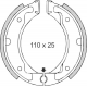 BRENTA SZCZĘKI HAMULCOWE YAMAHA DT50MX/R DT80 PW80 SR125 (110x25)