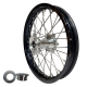 REX WHEELS (EXCEL) KOMPLETNE KOŁO TYLNE REX 19 CALI 19-2,15 CZARNA FELGA/SREBRNA PIASTA 25MM/SREBRNE SZPRYCHY YAMAHA YZ/YZF 250/