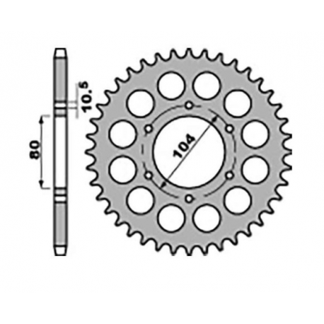 JR WYPRZEDAŻ ZĘBATKA TYLNA 501 33 KAWASAKI Z 750 C 80-87, GPZ 1100 81-85 (ŁAŃC. 630)