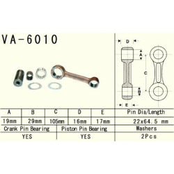 VESRAH KORBOWÓD YAMAHA YZ 125 (YZ125) '01-'04