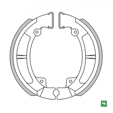 NEWFREN 2022/10 SZCZĘKI HAMULCOWE TYŁ KAWASAKI KLR 250 '84-'05, KL 250 '80-'84, PRZÓD KDX 200 '83-'85 (120X35MM)