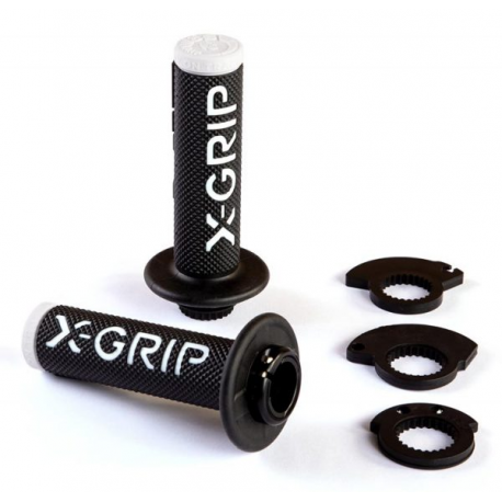 X-GRIP MANETKI BRAAAAP GRIPS WHITE KOLOR BIAŁY Z ADAPTEREM ROLGAZU