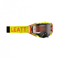 LEATT (NOWOŚĆ 2023) GOGLE VELOCITY 6.5 GOGGLE CITRUS LIGHT GREY 58% - KOLOR ŻÓŁTY FLUO/POMARAŃCZOWY SZYBKA DYMIONE LUSTRO SZARA