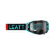 LEATT (NOWOŚĆ 2023) GOGLE VELOCITY 6.5 GOGGLE FUEL LIGHT GREY 58% - KOLOR CZARNY/NIEBIESKI SZYBKA DYMIONE LUSTRO SZARA