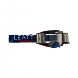 LEATT (NOWOŚĆ 2023) GOGLE VELOCITY 5.5 ROLL-OFF GOGGLE ROYAL CLEAR 83% - KOLOR GRANATOWY/CZERWONY SZYBKA PRZEŹROCZYSTA