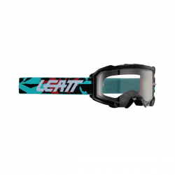 LEATT (NOWOŚĆ 2023) GOGLE VELOCITY 4.5 GOGGLE FUEL CLEAR 83% - KOLOR CZARNY/NIEBIESKI/CZERWONY SZYBKA PRZEŹROCZYSTA