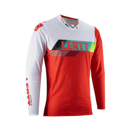 LEATT (NOWOŚĆ 2023) KOSZULKA MOTO 5.5 ULTRAWELD JERSEY RED KOLOR BIAŁY/CZERWONY ROZMIAR XXL