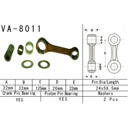 VESRAH KORBOWÓD KAWASAKI KX 250 (KX250) '02-'08 (VA8011) (MADE IN JAPAN)