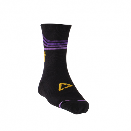 LEATT (NEW 2023) SKARPETY ROWEROWE MTB SOCKS VELVET KOLOR CZARNY/FIOLETOWY ROZMIAR L/XL (43-48)