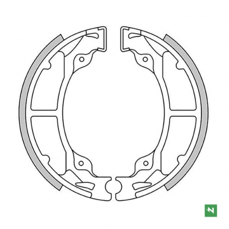 NEWFREN 2022/10 SZCZĘKI HAMULCOWE TYŁ KAWASAKI KD 80 '88-'90, KDX 200 '83-'88, KH 125 '77-'81, KX 125 '82-'85 (110X30MM)