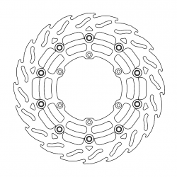 MOTO-MASTER TARCZA HAMULCOWA PŁYWAJĄCA FLAME PRZÓD SUPERMOTO 300MM Z ALUMINIOWYM ŚRODKIEM DO ZACISKU 4-TŁOCZKOWEGO MOTO-MASTER S