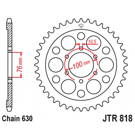 JT ZĘBATKA TYLNA 818 40 SUZUKI GS 750 '80-81 (81840JT) (ŁAŃC. 630)