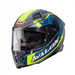 CABERG KASK INTEGRALNY AVALON X OPTIC KOLOR SZARY MAT/NIEBIESKI/ŻÓŁTY FLUO ROZMIAR L