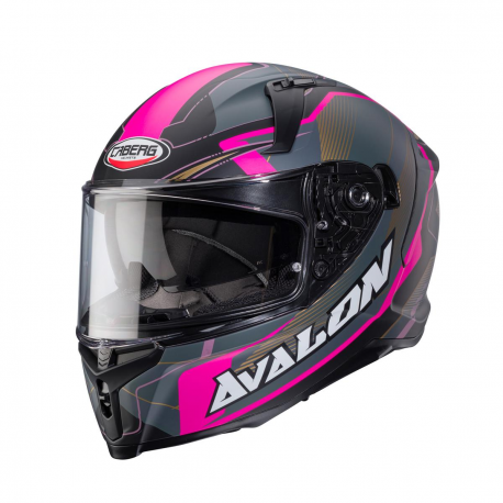 CABERG KASK INTEGRALNY AVALON X OPTIC KOLOR CZARNY MAT/SZARY/FUKSJA ROZMIAR S