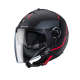 CABERG KASK OTWARTY JET Z BLENDĄ MODEL RIVIERA V4X KOLOR CZARNY MAT/CZERWONY/SZARY ROZMIAR XS