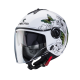 CABERG KASK OTWARTY JET Z BLENDĄ MODEL RIVIERA V4X KOLOR ŻÓŁTY/ZIELONY (MOTYLE/KWIATY) ROZMIAR XS