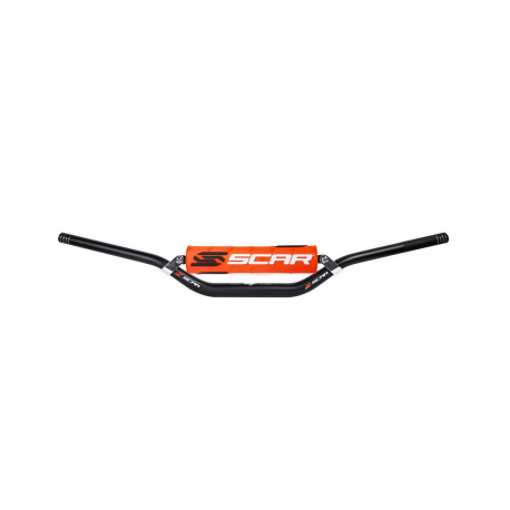 SCAR RACING KIEROWNICA Z POPRZECZKĄ 28,6MM MODEL RC BEND KOLOR CZARNY GĄBKA POMARAŃCZOWY/BIAŁY