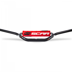 SCAR RACING KIEROWNICA Z POPRZECZKĄ 28,6MM MODEL STEWART/VILLOPOTO KOLOR CZARNY GĄBKA CZERWONY/BIAŁY