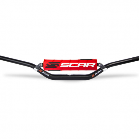 SCAR RACING KIEROWNICA Z POPRZECZKĄ 28,6MM MODEL STEWART/VILLOPOTO KOLOR CZARNY GĄBKA CZERWONY/BIAŁY