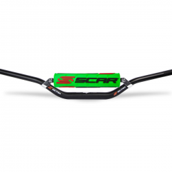 SCAR RACING KIEROWNICA Z POPRZECZKĄ 28,6MM MODEL STEWART/VILLOPOTO KOLOR CZARNY GĄBKA ZIELONY/BIAŁY