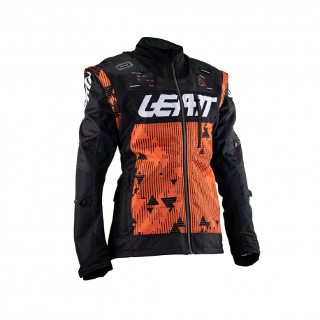 LEATT (NOWY 2023) KURTKA MOTO 4.5 X-FLOW JACKET ORANGE KOLOR POMARAŃCZOWY/CZARNY ROZMIAR XL