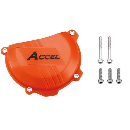 ACCEL OSŁONA POKRYWY SPRZĘGŁA (PLASTIKOWA) KTM SXF250 '13- , EXCF250 '14-, SXF350 '11-, EXCF350 '12-, KOLOR POMARAŃCZOWY