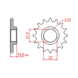 MTX PARTS 2023/03 ZĘBATKA PRZEDNIA 441 15 YAMAHA XT 600 '89-'98, XTZ 660 '91-'98 (JTF577.15) (ŁAŃC. 520)