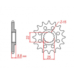 MTX PARTS 2023/03 ZĘBATKA PRZEDNIA 1248 13 KTM SX/EXC '91-'22 (JTF1901.13) (ŁAŃC. 520)