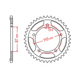 MTX PARTS 2023/03 ZĘBATKA TYLNA 795 39 SUZUKI GS 500 E/F '88-'10 (JTR823.39) (ŁAŃC. 520)