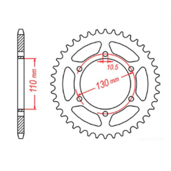 MTX PARTS 2023/03 ZĘBATKA TYLNA 504 41 KAWASAKI GPZ 500S 94-05 (JTR486.41) (ŁAŃC. 520)