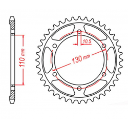 MTX PARTS 2023/03 ZĘBATKA TYLNA 241 39 YAMAHA XJR 1300 '04-'06, MT-01 '05-'11 (JTR479.39) (ŁAŃC. 530)