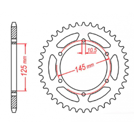 MTX PARTS 2023/03 ZĘBATKA TYLNA 866 46 YAMAHA XTZ 750 89-98 (3LD) (JTR855.46) (ŁAŃC. 520)