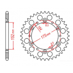 MTX PARTS 2023/03 ZĘBATKA TYLNA 856 50 YAMAHA YZ YZF 88-98 (JTR853.50) (ŁAŃC. 520)