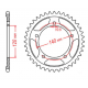 MTX PARTS 2023/03 ZĘBATKA TYLNA 4398 47 SUZUKI DL 650 V-STORM '04-'19 (JTR1792.47) (ŁAŃC. 525)