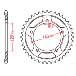 MTX PARTS 2023/03 ZĘBATKA TYLNA 4409 42 SUZUKI GSXR 1000 '01-'06 (JTR1800.42) (ŁAŃC. 530)