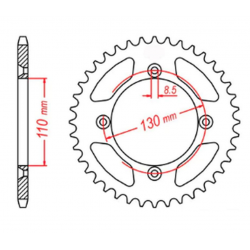 MTX PARTS 2023/03 ZĘBATKA TYLNA 4306 50 HONDA CR 80/85 '85-'07 (JTR215.50) (ŁAŃC. 420)