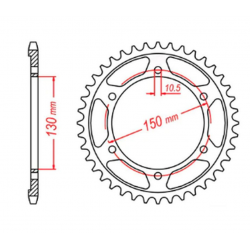 MTX PARTS 2023/03 ZĘBATKA TYLNA 300 42 YAMAHA TDM 900 '02-'13 (JTR300.42) (ŁAŃC. 525)