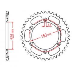 MTX PARTS 2023/03 ZĘBATKA TYLNA 4547 54 HONDA XR 125L '03-'07 (JD19) (JTR1258.54) (ŁAŃC. 428)