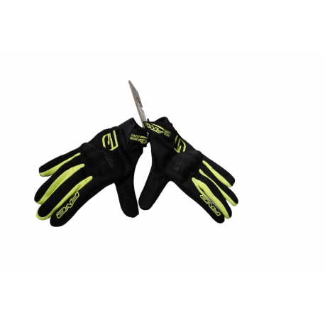 FIVE GLOVES RĘKAWICE TEKSTYLNE GLOBE EVO KOLOR CZARNY/ŻÓŁTY FLUO ROZMIAR 9 (M)