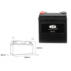 LANDPORT AKUMULATOR HVT-3 12V 14AH 148X86X144 HEAVY V-TWIN BEZOBSŁUGOWY - ZALANY (ZWIĘKSZONY PRĄD ROZRUCHOWY 220A) (PRAWY +) (3)