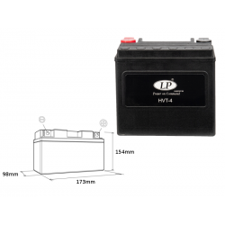 LANDPORT AKUMULATOR HVT-4 12V 22AH 173X98X154 HEAVY V-TWIN BEZOBSŁUGOWY - ZALANY (ZWIĘKSZONY PRĄD ROZRUCHOWY 325A) (PRAWY +) (2)