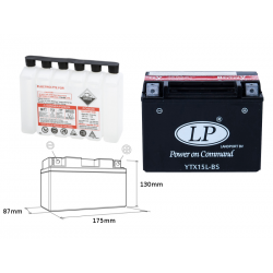 LANDPORT AKUMULATOR YTX15L-BS 12V 12AH 175X87X130 BEZOBSŁUGOWY - ELEKTROLIT OSOBNO (2) UE2019/1148