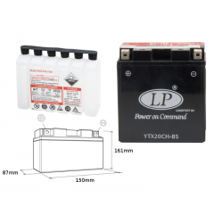 LANDPORT AKUMULATOR YTX20CH-BS (YTX20A-BS) 12V 18AH 150X87X161 BEZOBSŁUGOWY - ELEKTROLIT OSOBNO (4) UE2019/1148