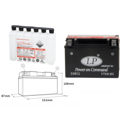 LANDPORT AKUMULATOR YTX9-BS 12V 8AH 152X88X106 BEZOBSŁUGOWY - ELEKTROLIT OSOBNO (6) UE2019/1148