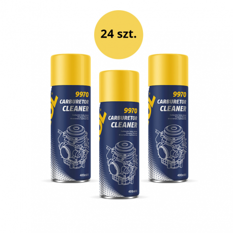 MANNOL CARBURETOR CLEANER 400ML - SPRAY DO CZYSZCZENIA GAŹNIKA (9970) - KARTON 24 SZTUKI (PAKIET)