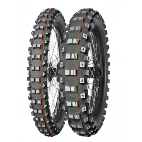 MITAS OPONA 120/90-18 TERRA FORCE MX-MH MEDIUM/HARD 65M TT (CZERWONY/ZIELONY PASEK) TYŁ DOT 2023 (DOT:JTDT) (26353)