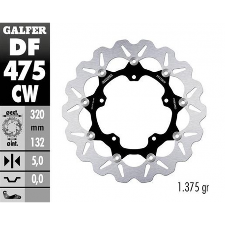 GALFER TARCZA HAMULCOWA PRZÓD YAMAHA YZF-R6 '17-'23 YZF-R1 '04-'06 YZF-R1 '15-'23 FZ 1 FAZER '06- MT-10 '16 XVS 1300 STRYKER (US